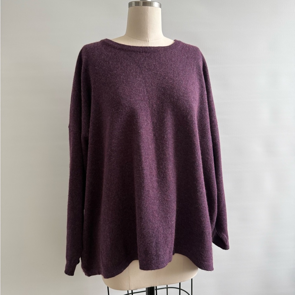 ESKANDAR 100% Cashmere Sweater OS Purple